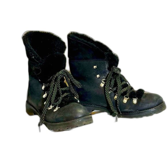 J Crew Leather Shearling Nordic Boot Sz 10 - Picture 3 of 6